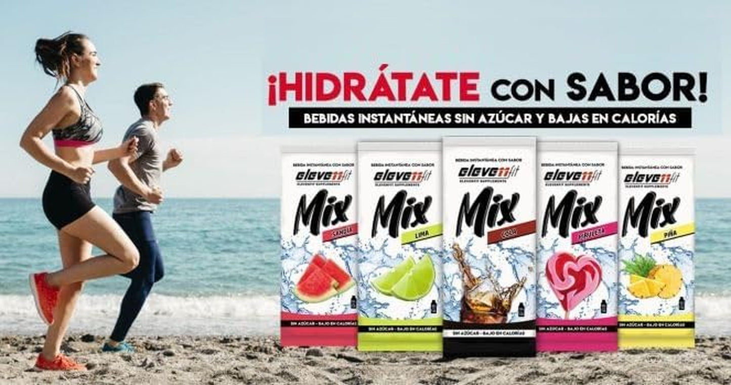 BEBIDAS MIX De ELEVEN FIT, 10 Sobres De Sabores Variados SIN AZÚCAR, Bebidas Instantáneas Bajas En Calorías, 9G X 10 Sobres, Bebida Hidratante