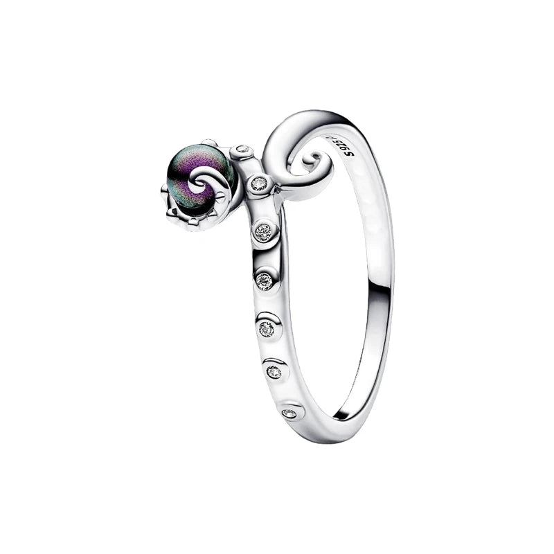 2026 New 925 Silver Eternal Shining Double Row Butterfly Love Heart Crown Ring Fashion DIY Charm Jewelry Exquisite Gift ﻿